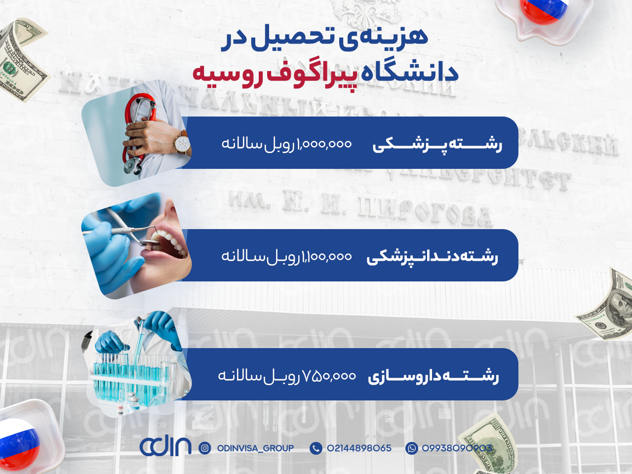 هزینه تحصیل در دانشگاه پیراگوف